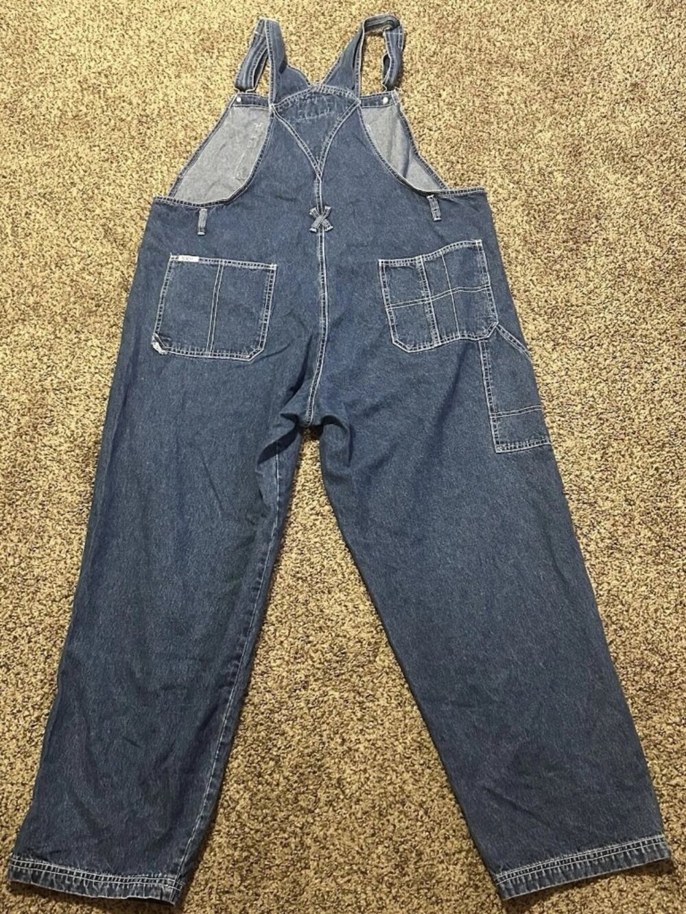 Revolt Womens Denim Overalls Size 24 Blue Jean Bibs Ladies Y2K - Picture 4 of 5
